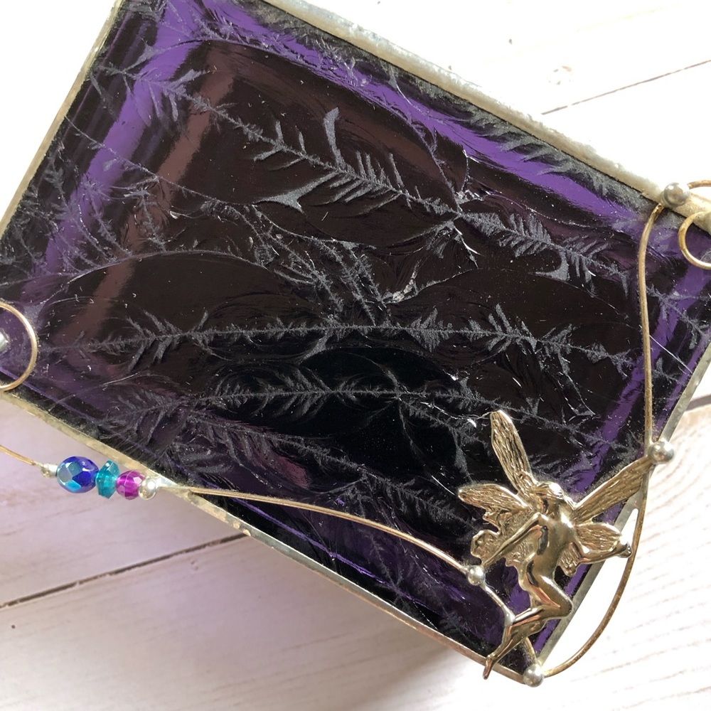 Beveled Glass Fairy Trinket Box - Picture 5 of 5